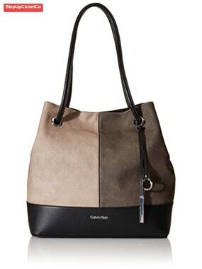 Calvin Klein Vegan Leather Tote with Removable Wristlet